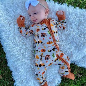 Fall Bamboo Convertible Zippy Romper | Baby Children | Tractors Barn Scarecrow
